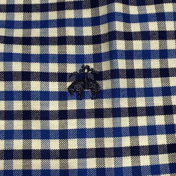 NEW BROOKS BROTHERS Oxford Polo Button-Down Shirt – Blue/Multi Check – Size M - Picture 3 of 10